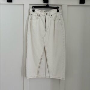 Abercrombie & Fitch Cream High-Rise Denim